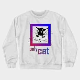 only face cat cutes Crewneck Sweatshirt